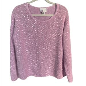 Maggie Sweet Sequined Ramie Cotton Knit Top